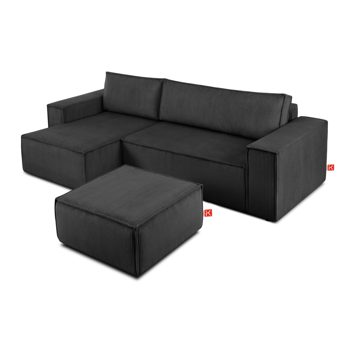 KONSIMO NAPI Puf, kolor szary