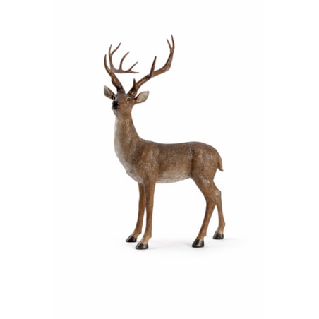 Figurka - stojący renifer 75x50x32 cm MAXI-2 brązowy