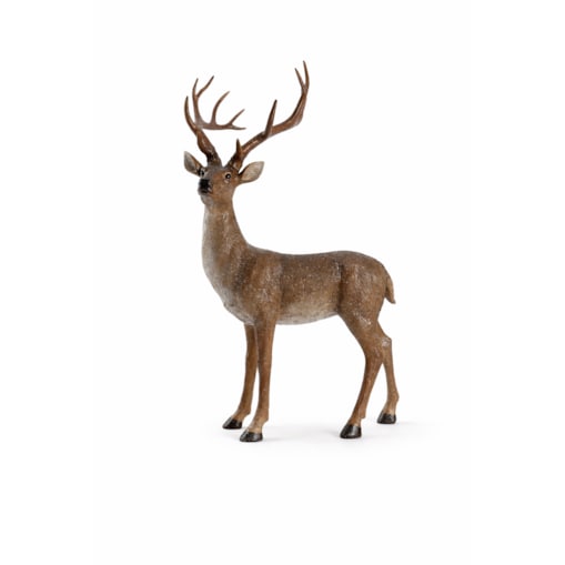 Figurka - stojący renifer 75x50x32 cm MAXI-2 brązowy