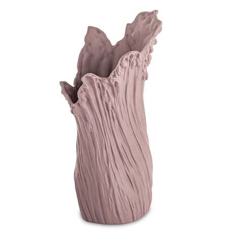 Wazon porcelanowy 34,5x17x17 cm PIEGATO różowy