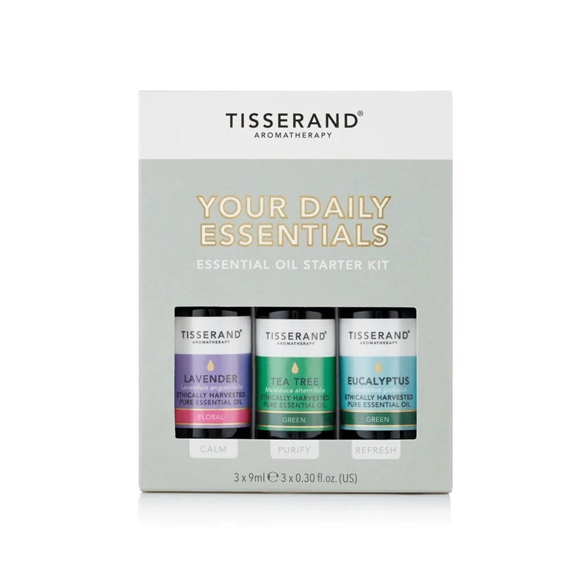 Tisserand Aromatherapy Your Daily Essentials Kit zestaw olejków eterycznych 100% (3 x 9 ml) 6510