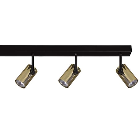 Loftowa LAMPA sufitowa K-4838 Kaja metalowa OPRAWA regulowany plafon reflektorki na listwie czarne złote