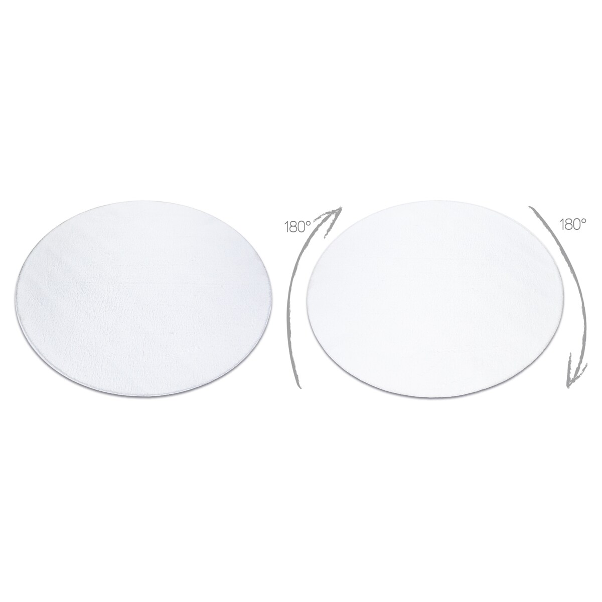 Dywan LINDO koło biały do prania, koło 100 cm