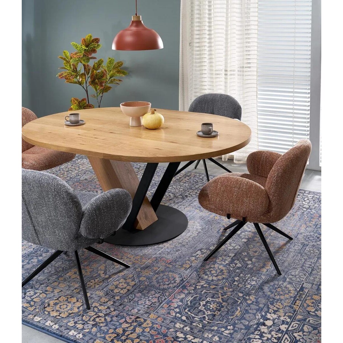 Krzesło tapicerowane K568 szare obracane