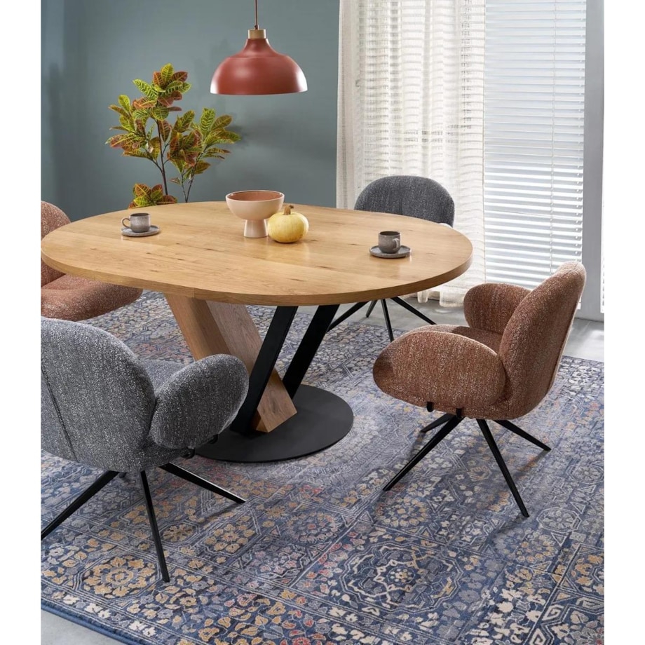 Krzesło tapicerowane K568 szare obracane