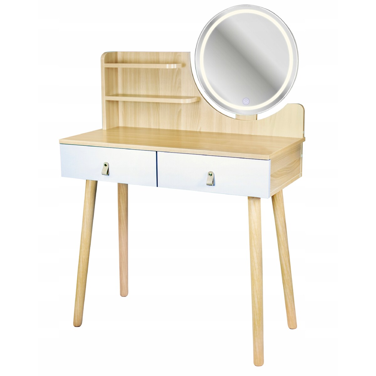 Toaletka z lustrem LED kosmetyczna skandynawska SCANDI