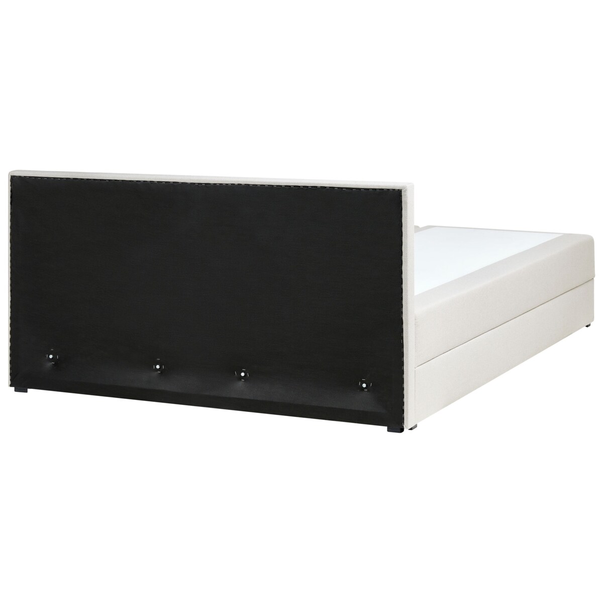 Łóżko kontynentalne z pojemnikiem BARONET 180 x 200 cm Złamana biel