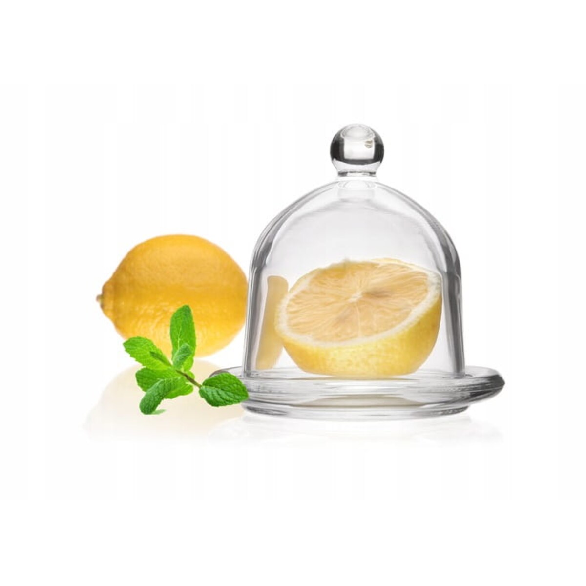 Pojemnik na Cytrynę, Warzywa, Owoce z Przykryciem Szklany z Pokrywką