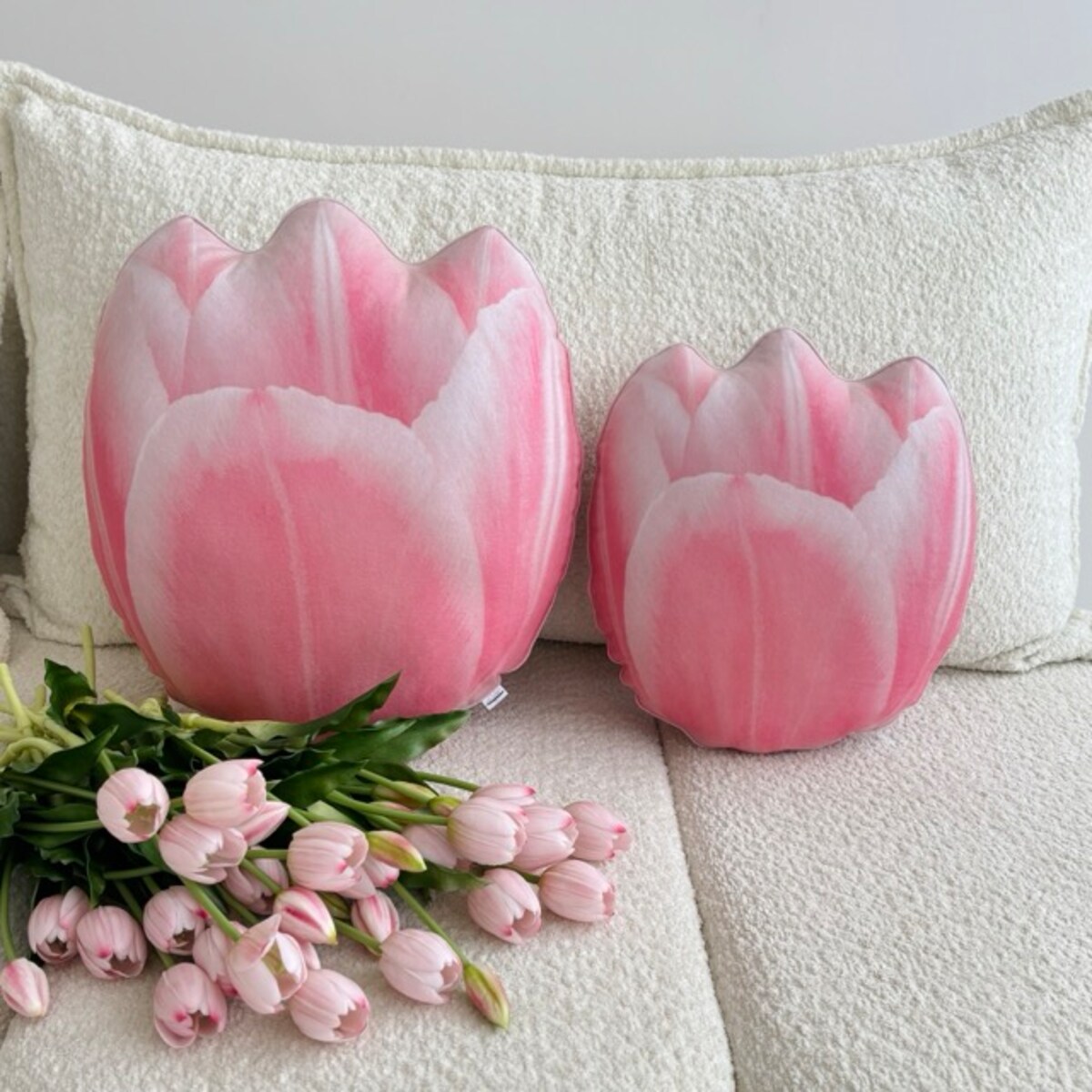 Poduszka kwiat duży Tulipan jasnoróżowy