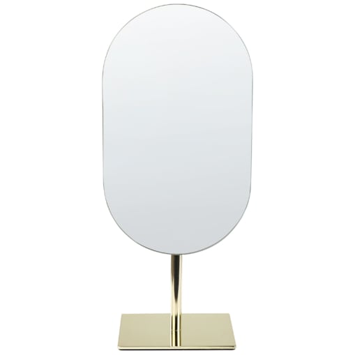 Lusterko kosmetyczne 21 x 28 cm złote CANTAL