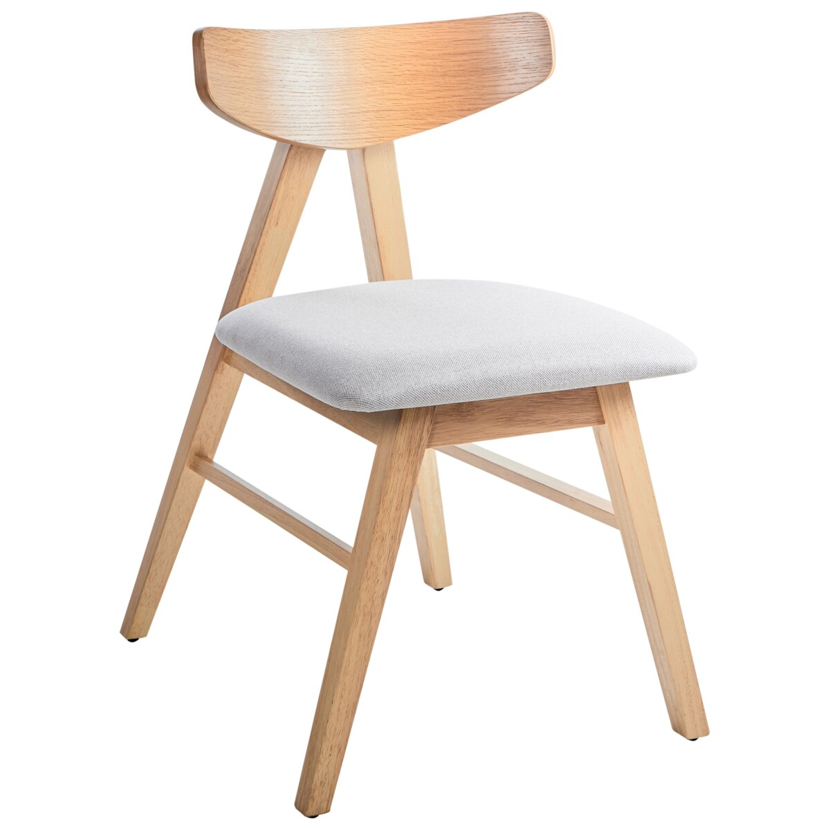 Zestaw 2 krzeseł do jadalni LACOTA Drewno Jasny brąz/ szary