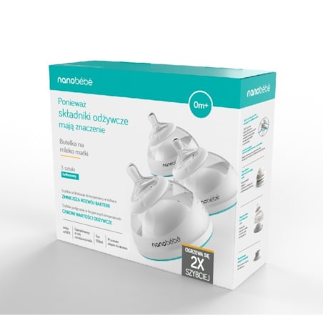 Butelka do karmienia / przechowywania pokarmu 150 ml 3 szt-turkusowa