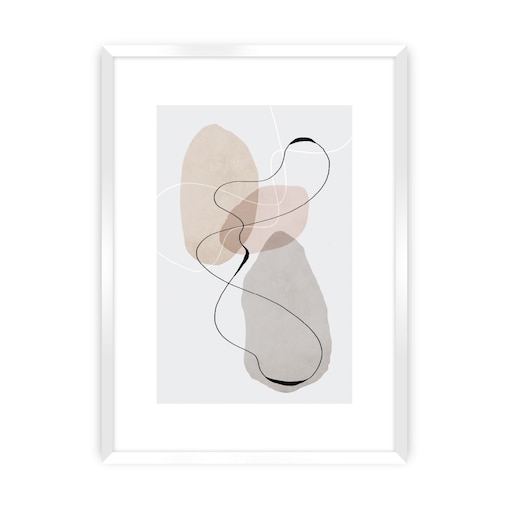 Plakat Abstract Lines I, 21 x 30 cm, Ramka: Biała