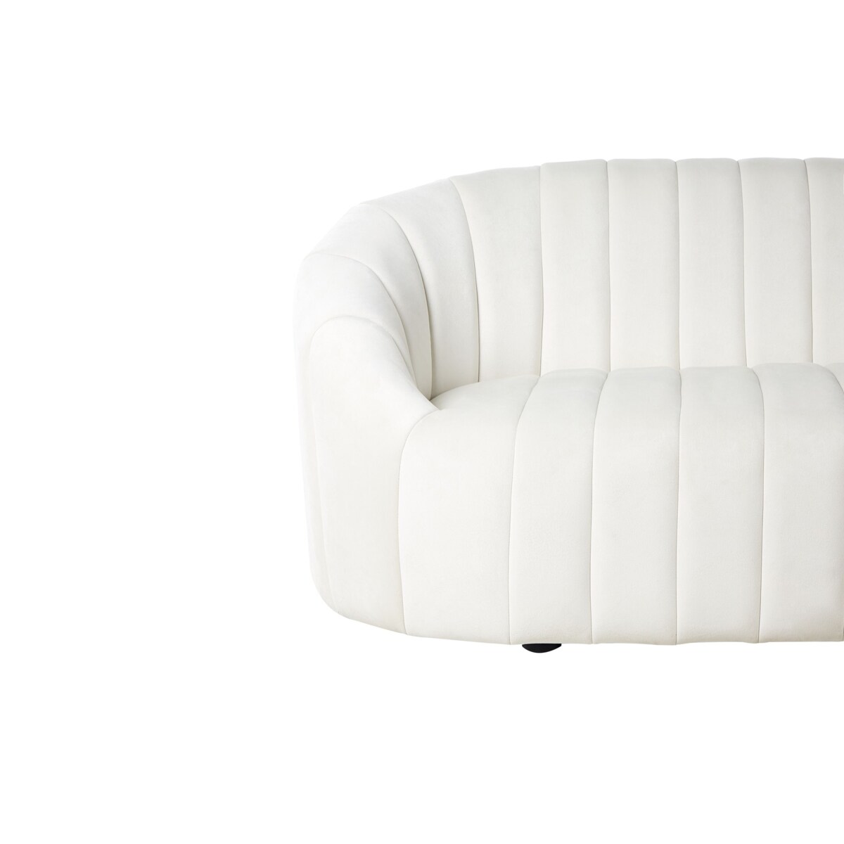 Sofa 2-osobowa welurowa złamana biel MALUNG