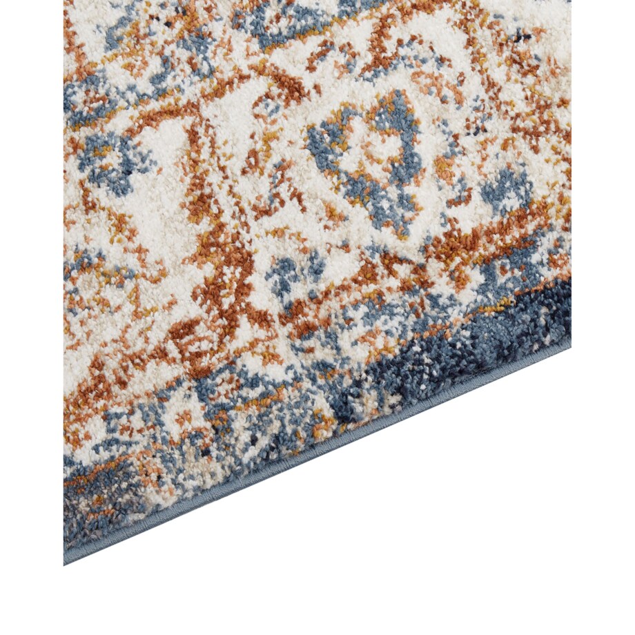 Dywan 200 x 300 cm beżowy z niebieskim DVIN