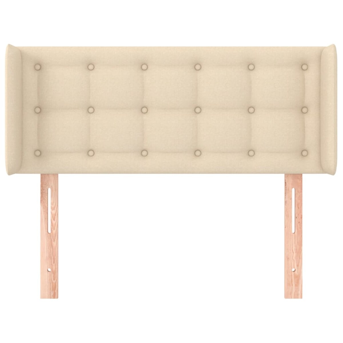 vidaXL Zagłówek uszak, kremowy, 83x16x78/88 cm, tkanina