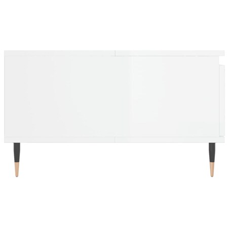 vidaXL Stolik kawowy, biały o wysokim połysku, 90x60x35 cm