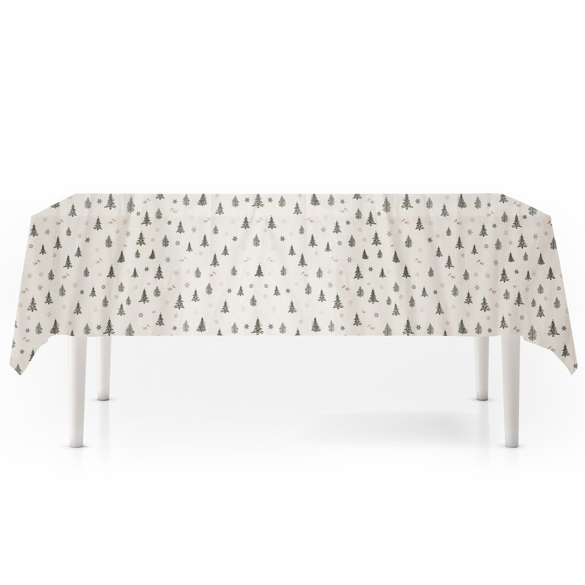 Obrus Świąteczny Na Stół Plamoodporny Dekoracyjny Na Boże Narodzenie 140X180 Złoty