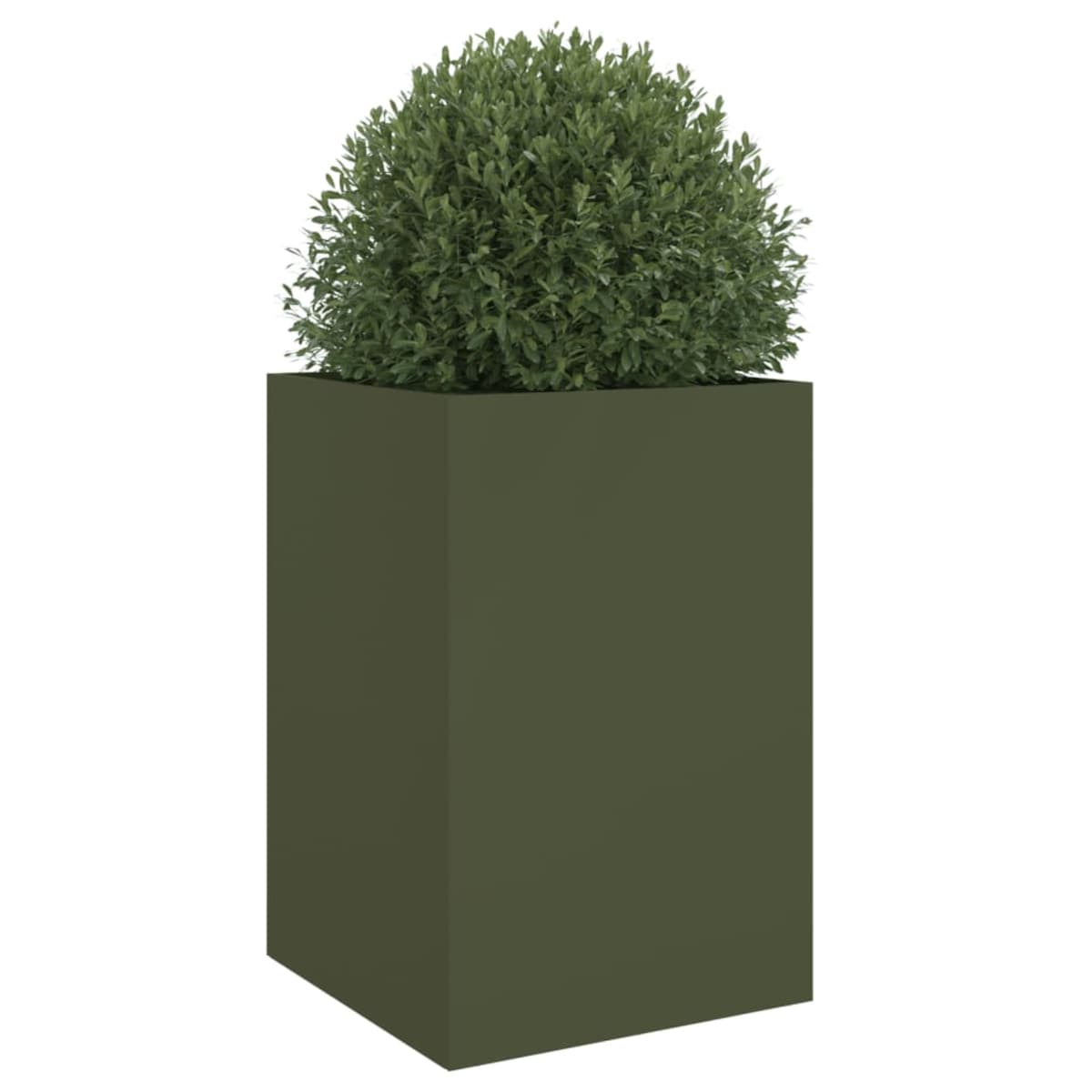 vidaXL Donica, oliwkowa, 52x48x75 cm, stal