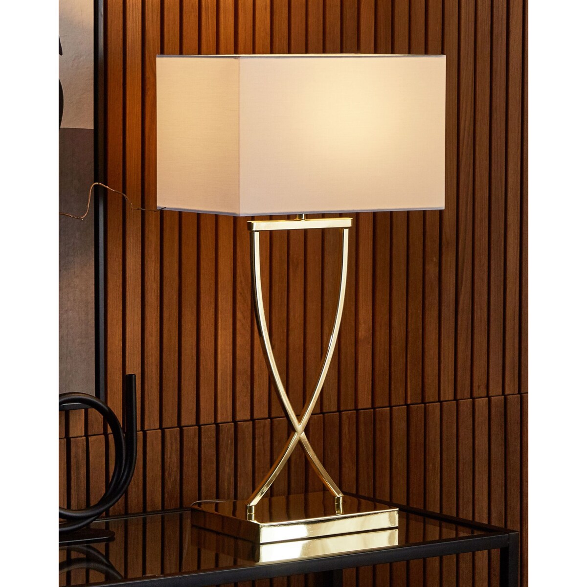 Lampa stołowa YASUNI Metal Biały/ złoty