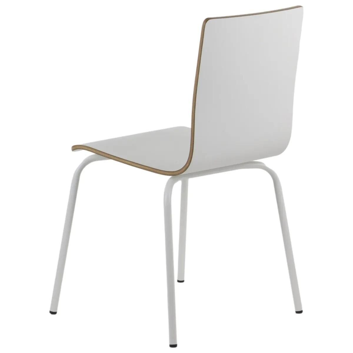 Krzesło ze sklejki laminowanej WERDI B białe