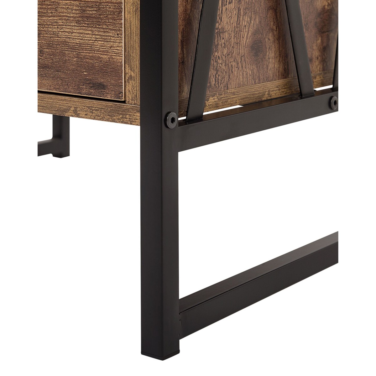 Regał 3 półki ciemne drewno KEENE