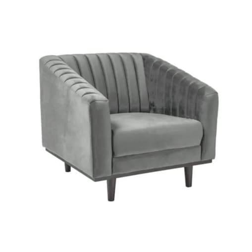 Fotel ASPREY VELVET 1 szary