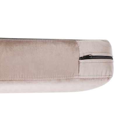 Fotel welurowy beżowoszary VIETAS