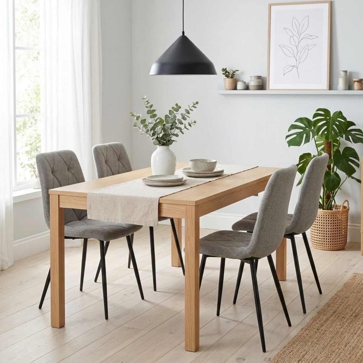 Krzesło tapicerowane welurowe do Jadalni salonu pikowane wygodne