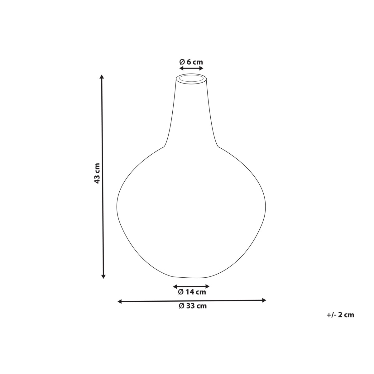 Wazon dekoracyjny z terakoty 43 cm niebieski SILAU