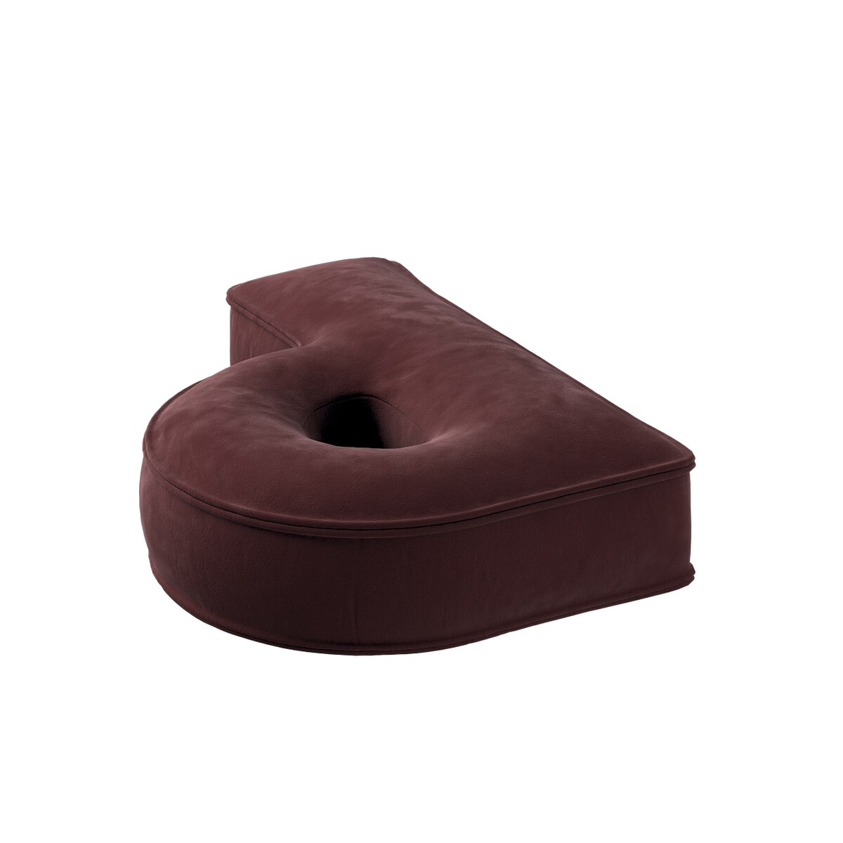 Poduszka literka P, bordowy, 35x40cm, Posh Velvet