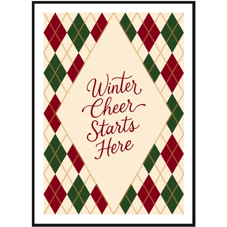 Poster Story, Plakat, Obraz - Winter Cheer Start Here, wymiary 50 x 70 cm