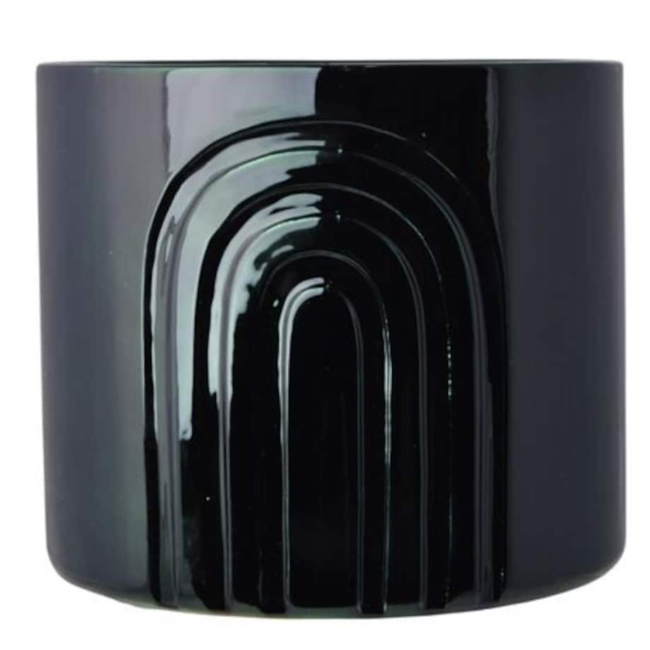 Doniczka kamionkowa 20,5x20,5x18 cm HUDON-2 zielona