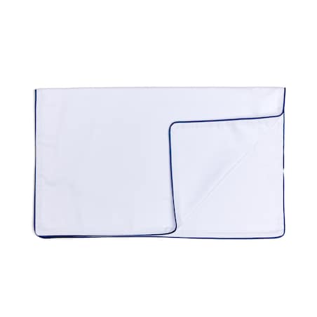 Pościel biała lamówka granatowa, 200 x 200 cm, La Manta