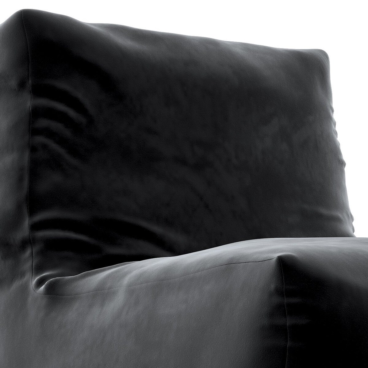 Pufa - fotel, głęboka czerń, 67 x 31 x 75 cm, Velvet