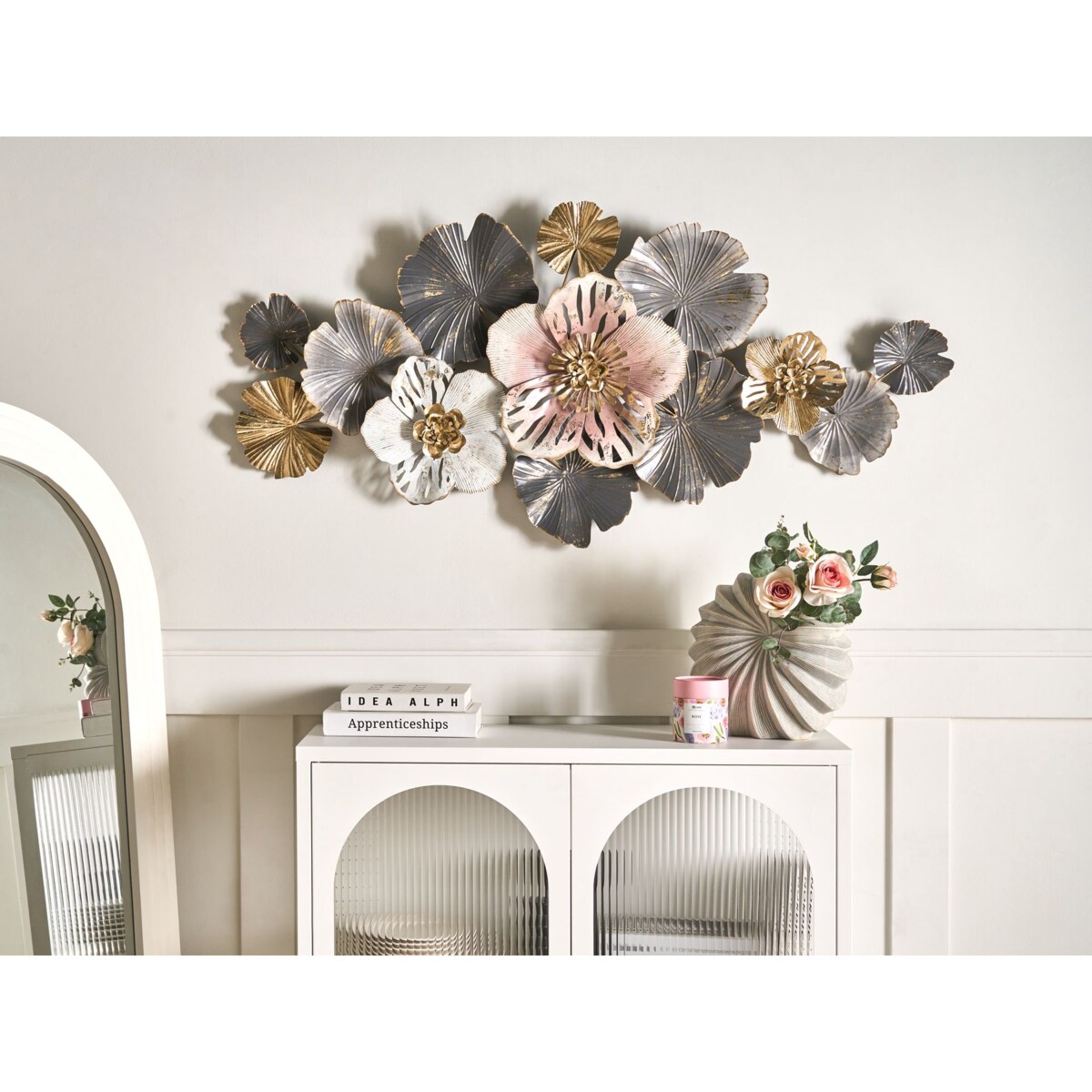 Dekoracja ścienna Kwiat MOLYBDENIUM Metal 60 cm Złoty