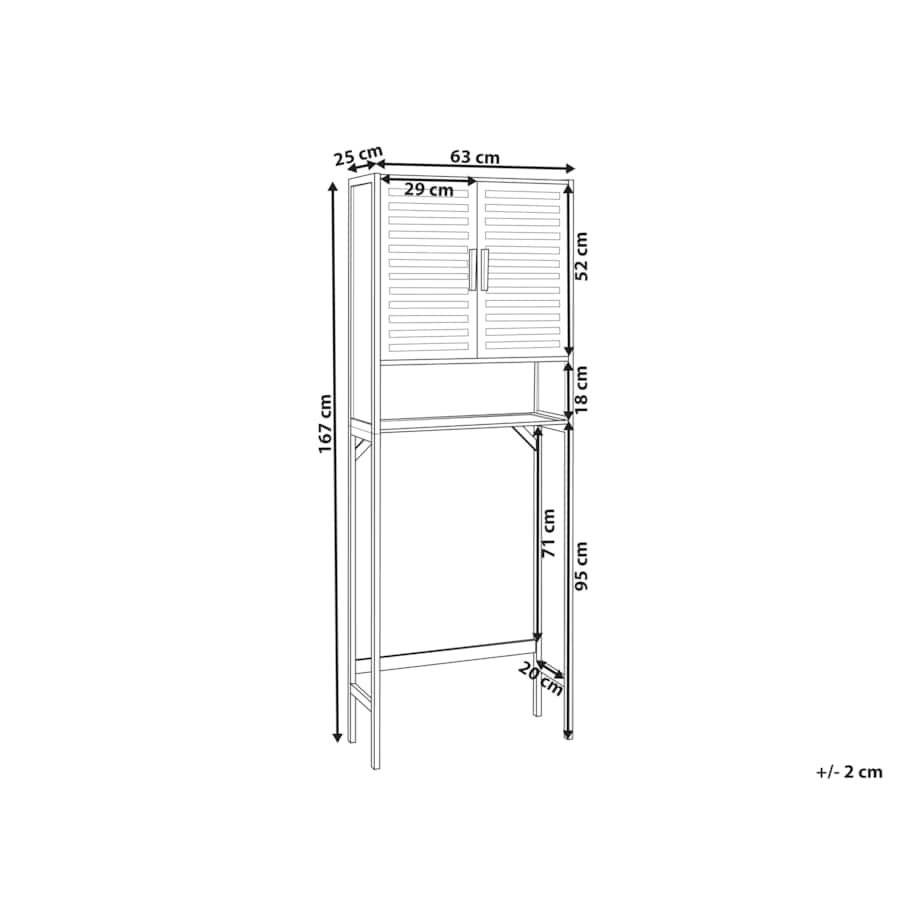 Szafka łazienkowa OKARCHE Bambus 63 cm Jasnobrązowy