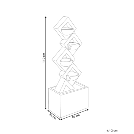 Fontanna ogrodowa z LED beżowa SHEGAR