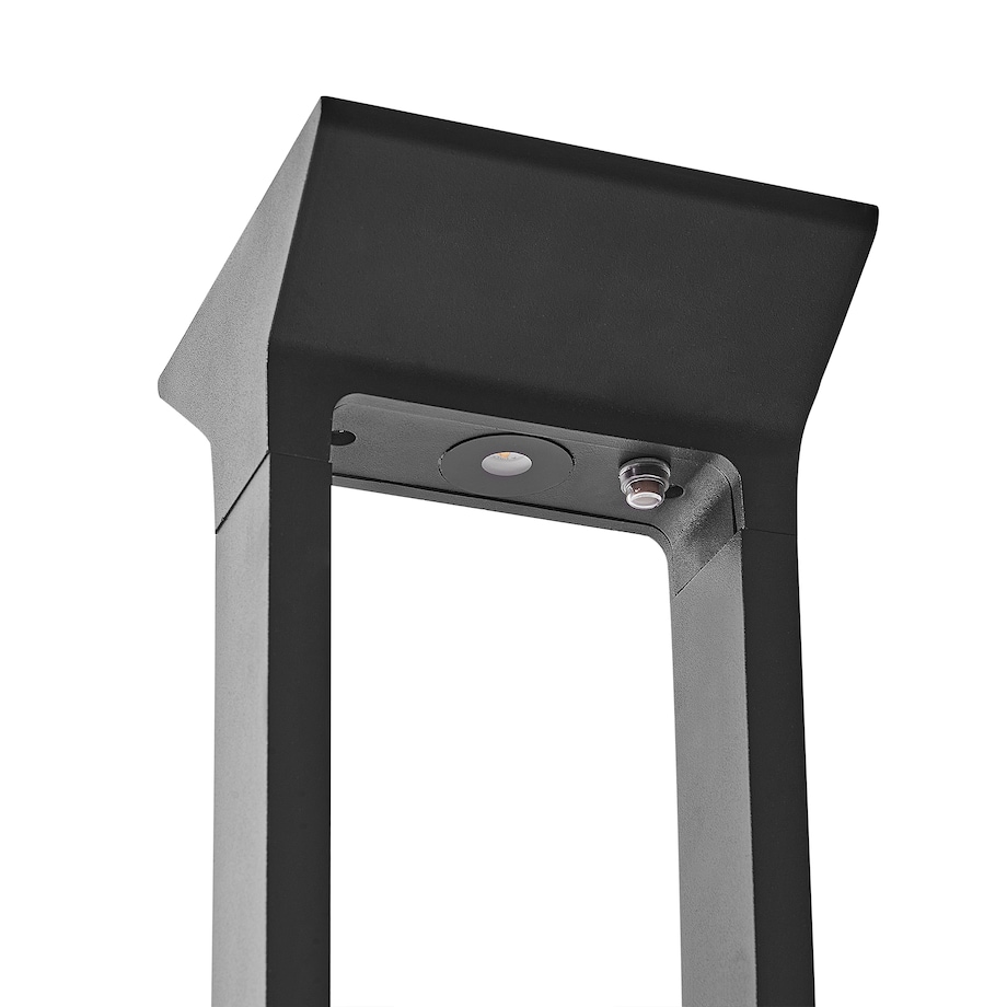 Lampa ogrodowa słupek solarna LED MALDEN Z czujnikiem ruchu Czarny