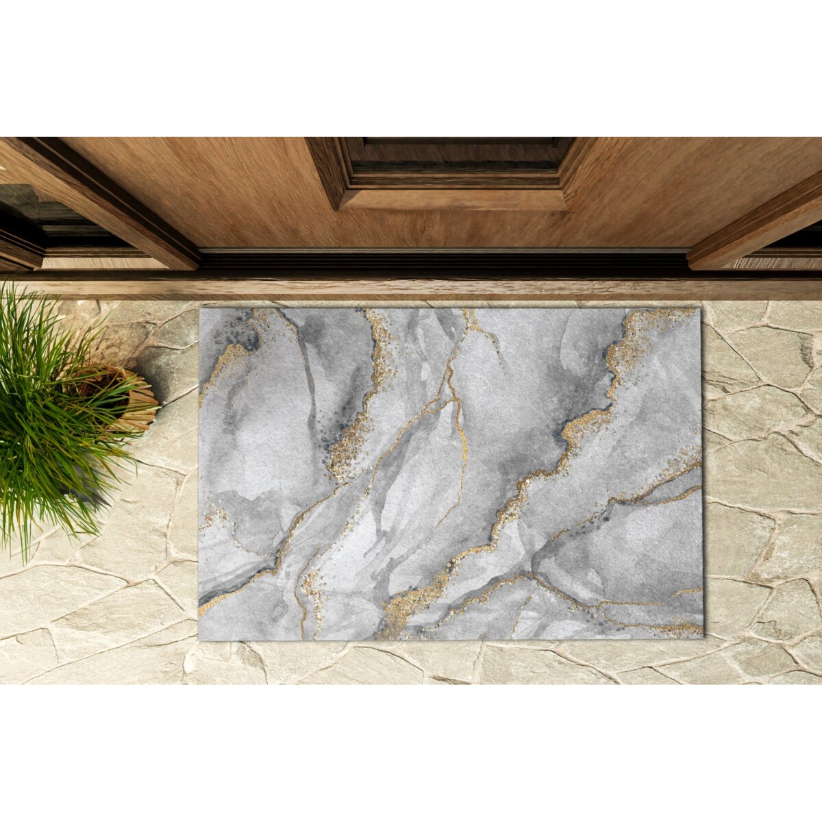 Wycieraczka zewnętrzna Szary marmur 60x40cm