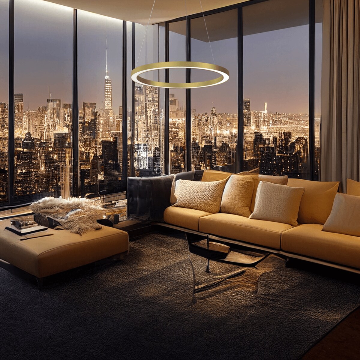 Lampa wisząca Galaxia ML8421 LED 26W metalowa złota