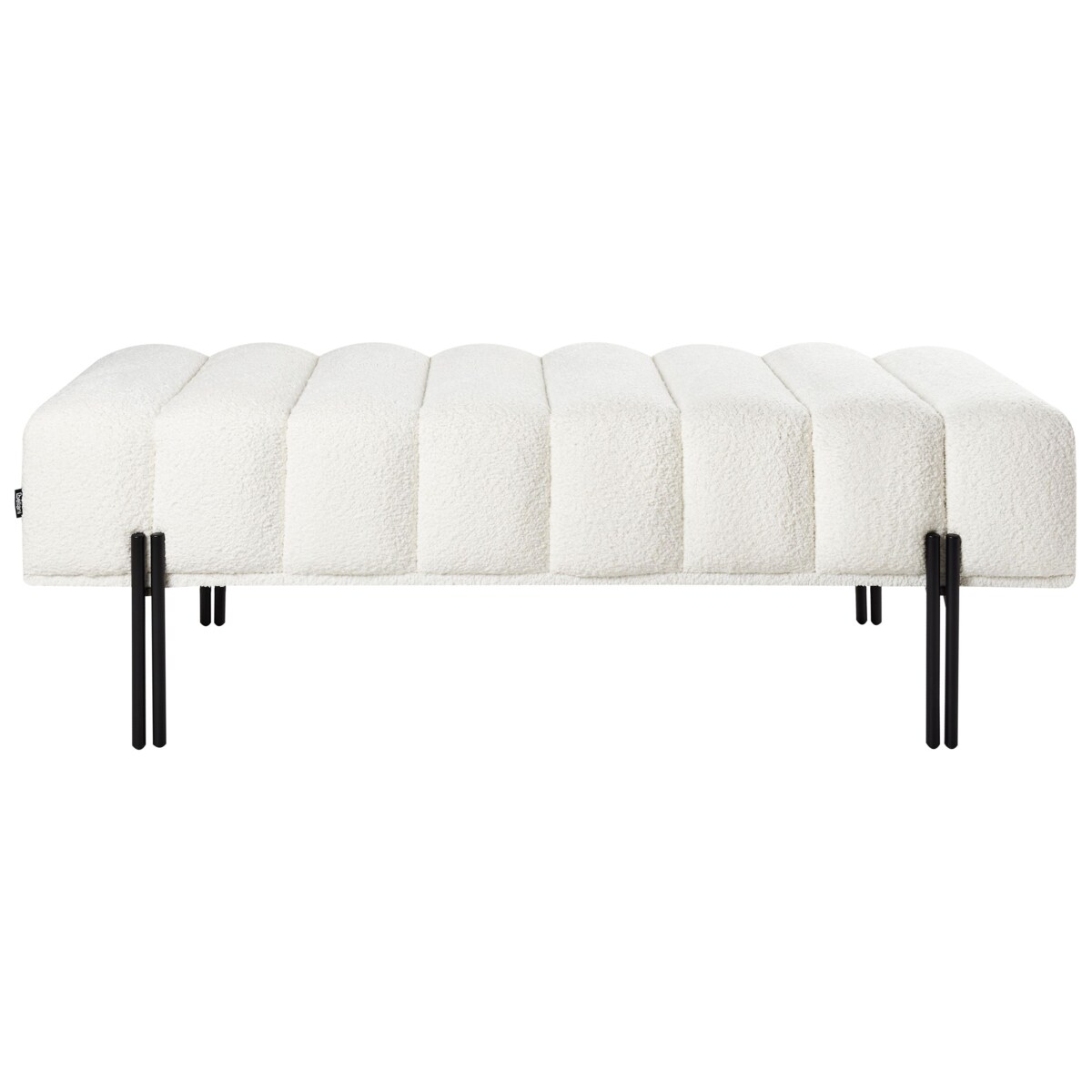 Ławka CAREY Tkanina szenilowa Złamana biel