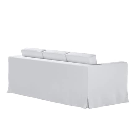 Pokrowiec na sofę Karlanda 3-osobową nierozkładaną, długi, biała bukla, 208 x 87 x 66 cm, Boucle Teddy