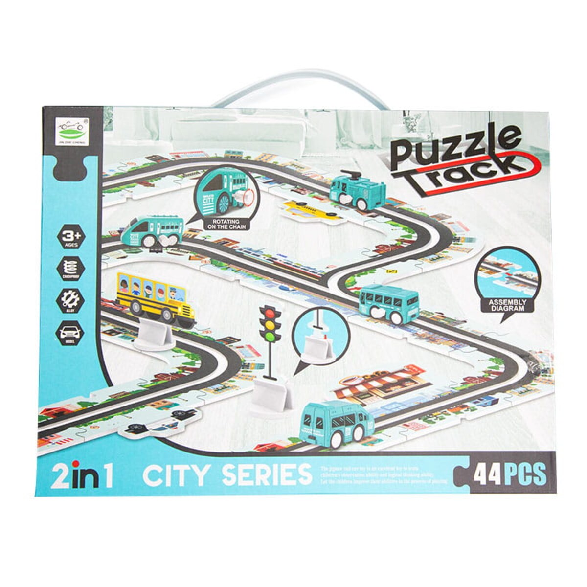 Droga - tor dla samochodów Miasto - Puzzle 44 elementy