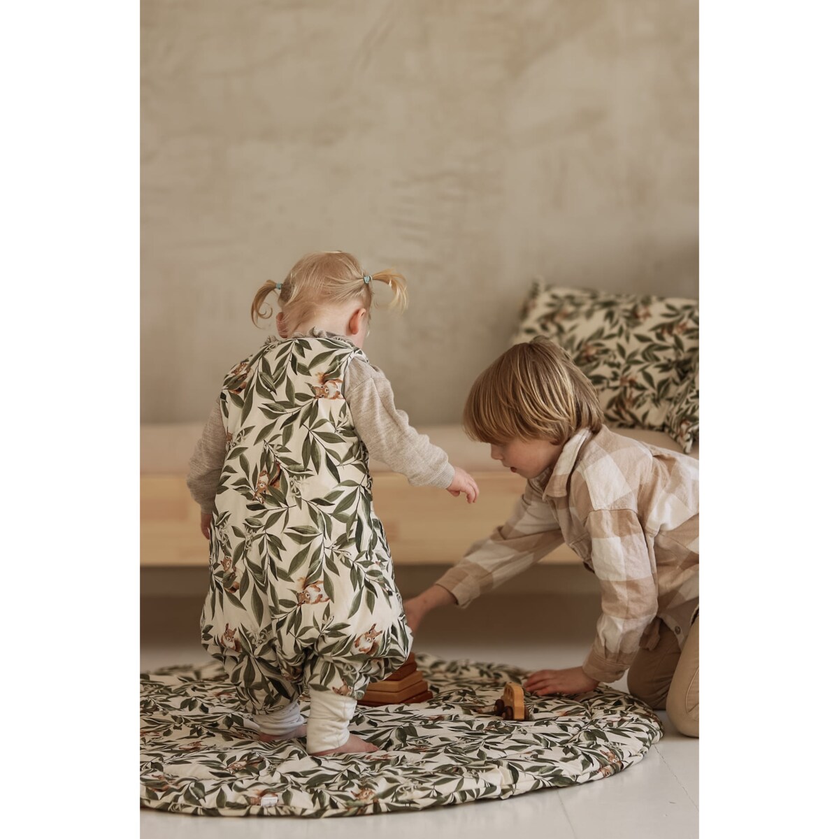 Śpiworek do spania z nogawkami woodland - M