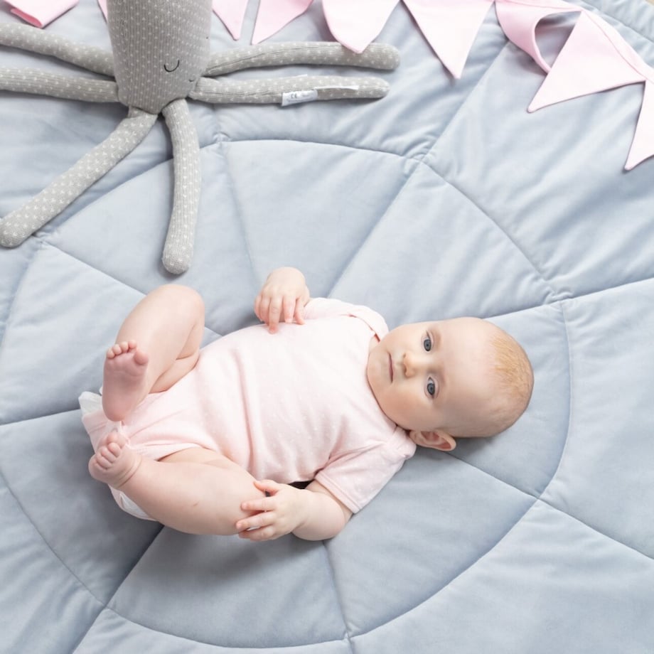 Mata okrągła, pruski błękit, 130cm, Posh Velvet