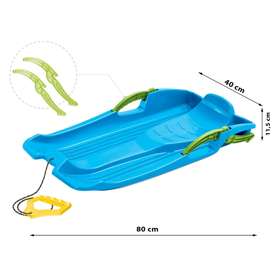 Sanki Bobslej Z Hamulcami Na Śnieg Hornet Ślizg Dla Dzieci Niebieskie