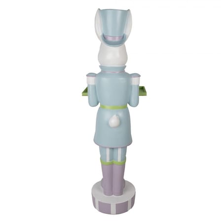 Figurka - Królik w niebieskim mundurku z tacą 44x41x123 cm