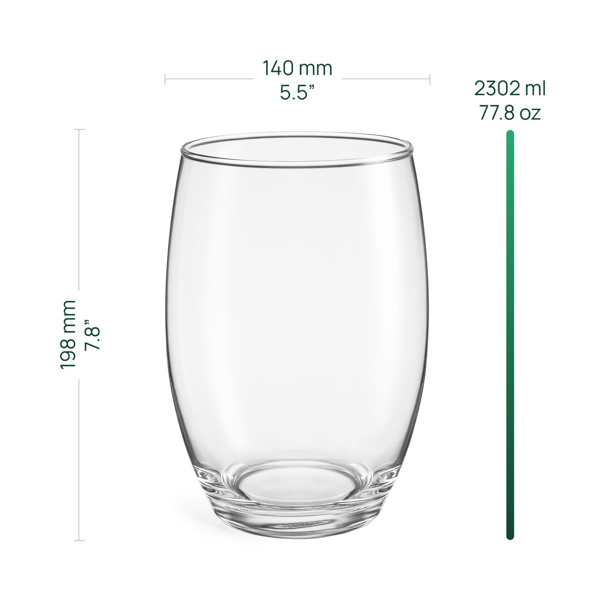 Wazon szklany Sofia 19.8 cm