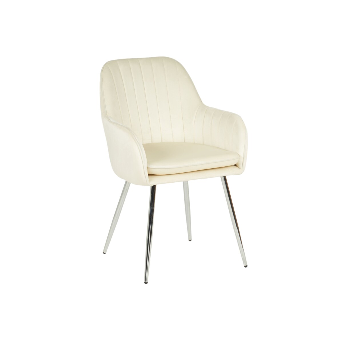 KRZESŁO TAPICEROWANE VELVET WELUR DO SALONU JADALNI KUCHNI BEŻOWE MIA CHROM